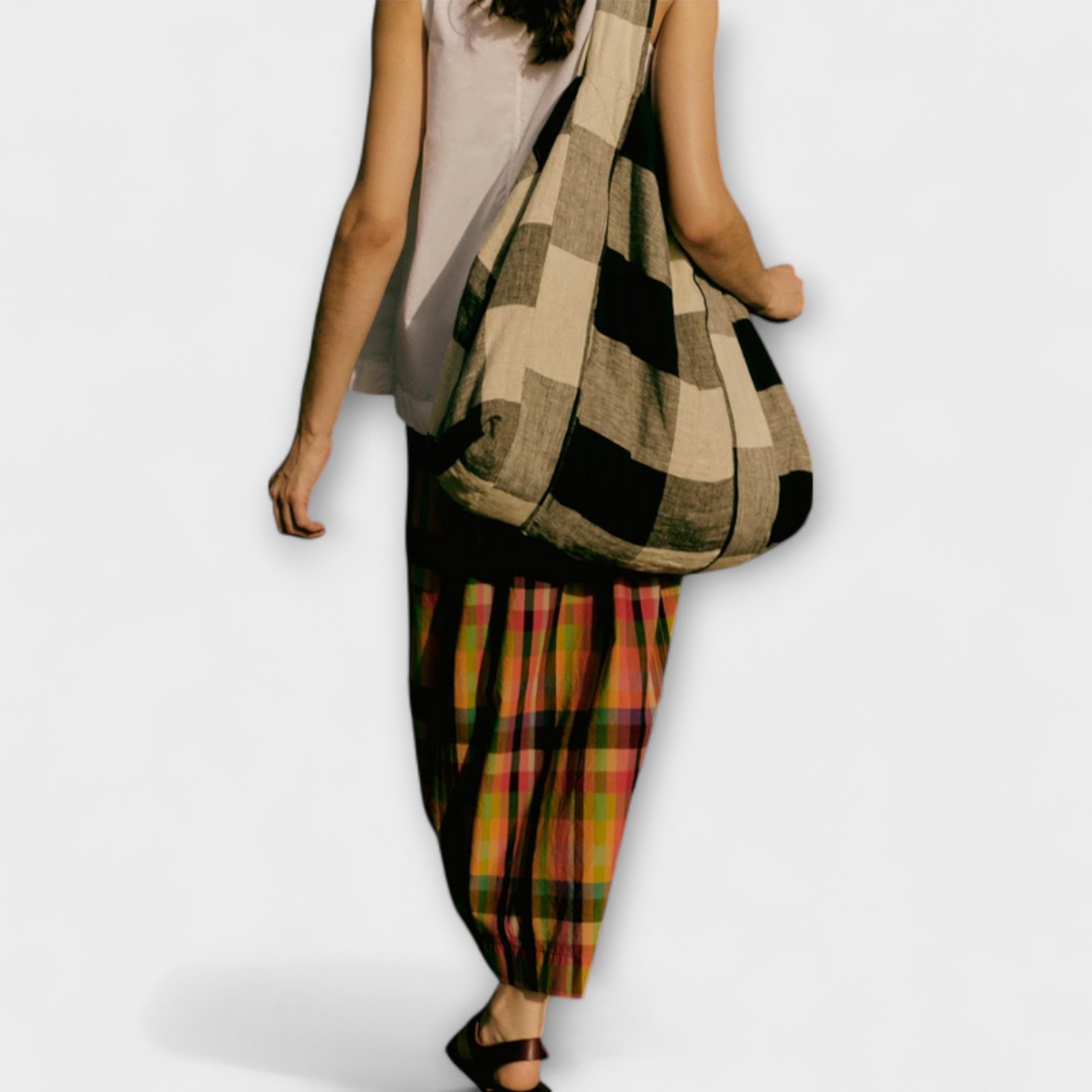 Emilia - Spódnica plisowana w kolorowe paski