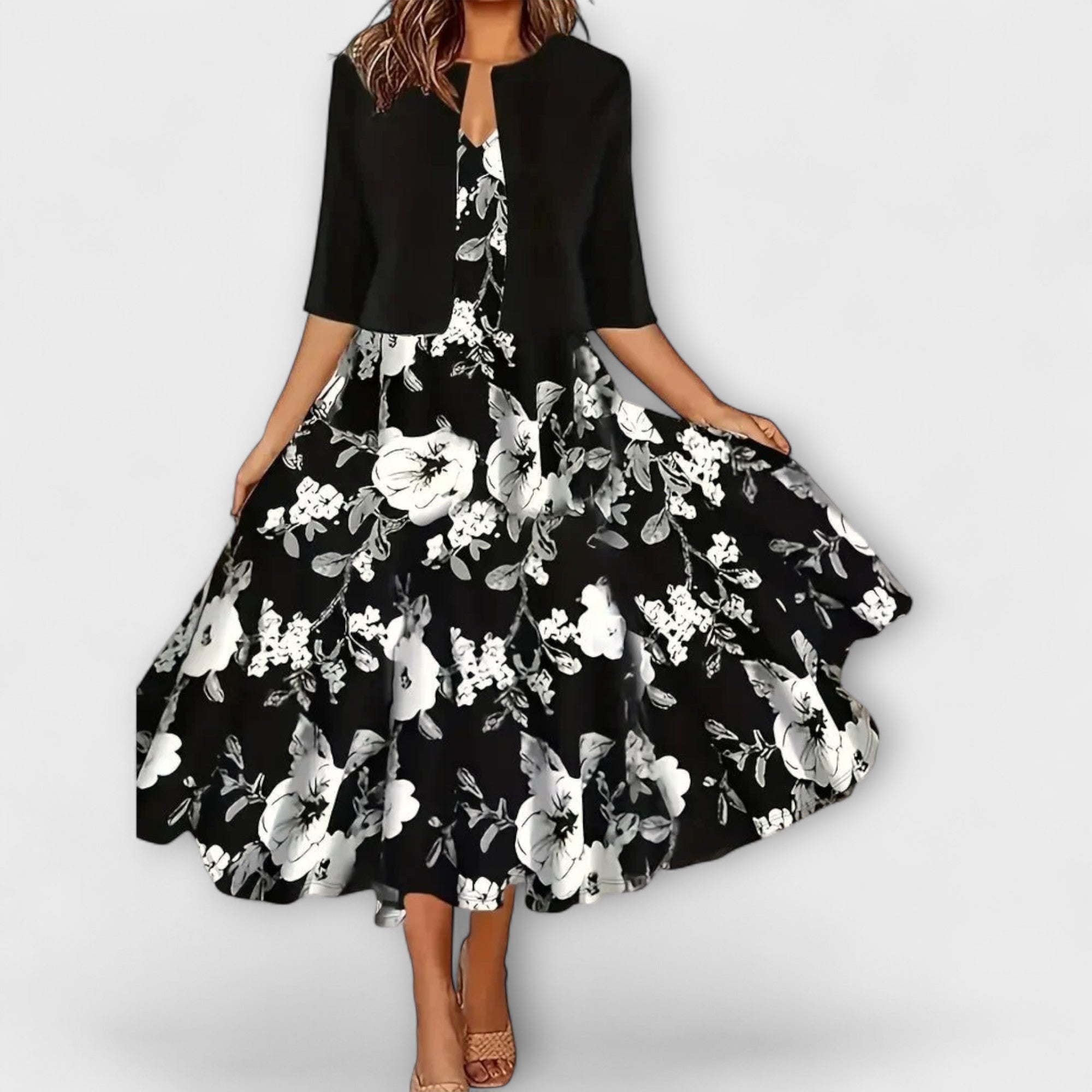 Sukienka midi z marynarką dla kobiet