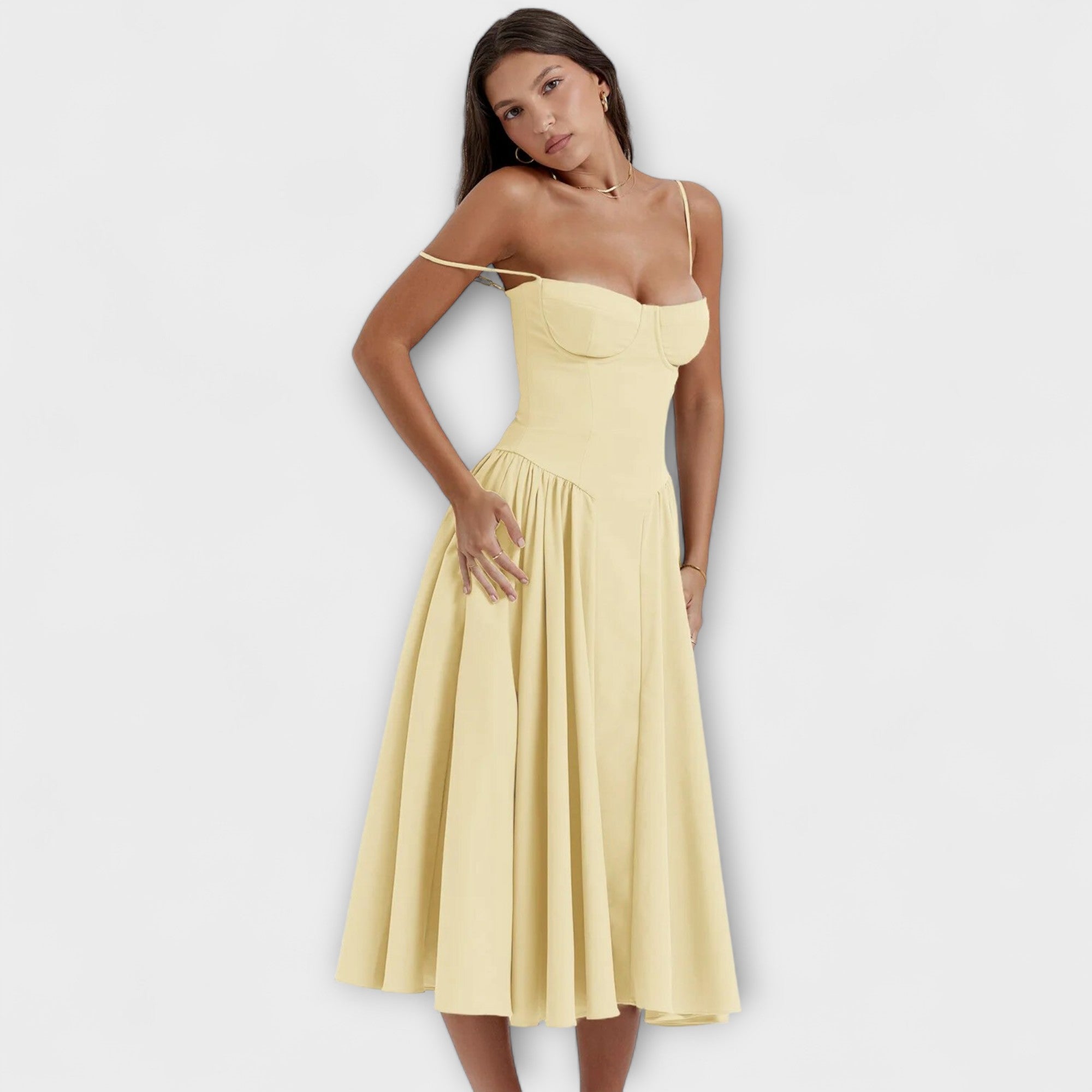 Rosalie - Wyrafinowana Sukienka Koronkowa bez Rękawów