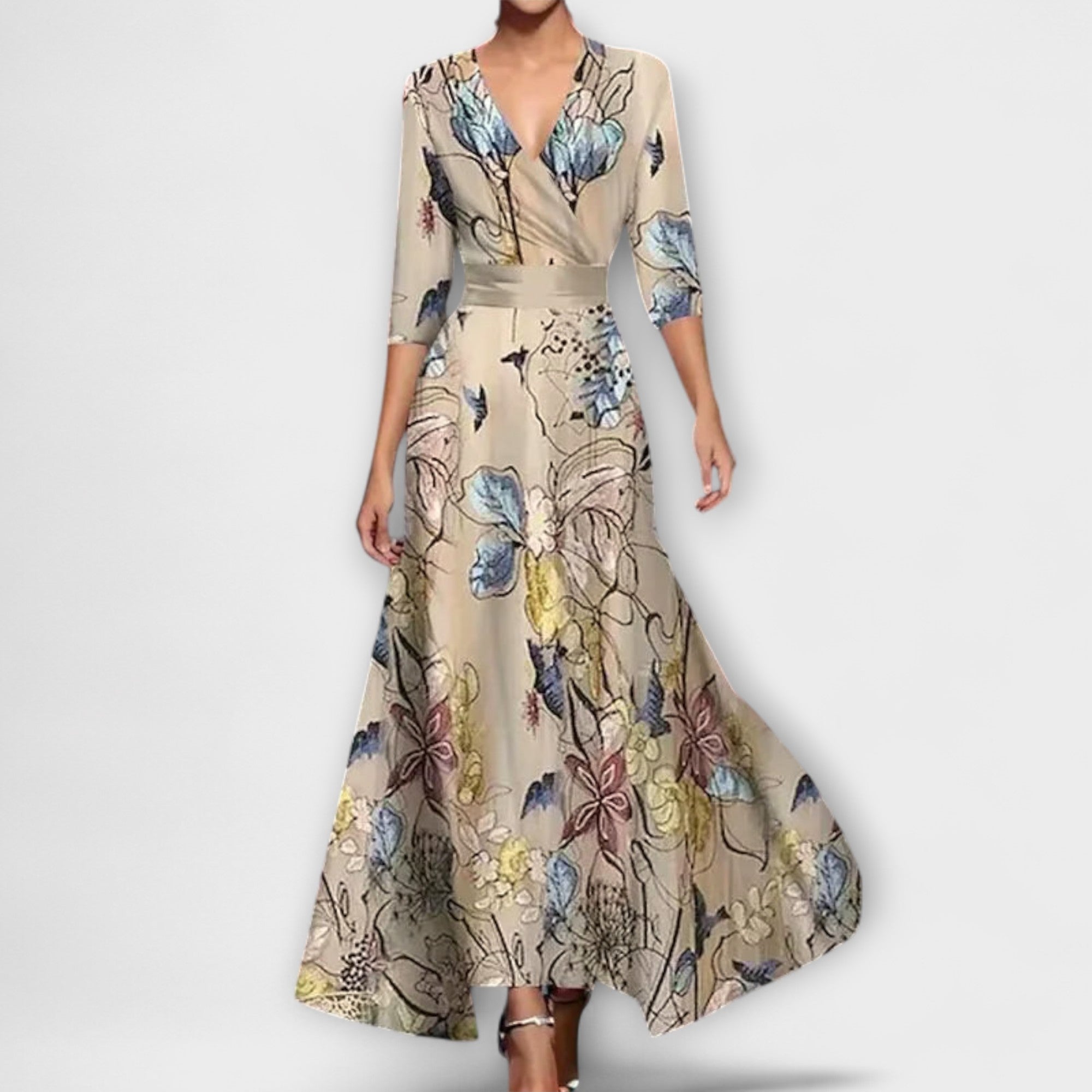 Alma - Elegancka Sukienka z Rękawami