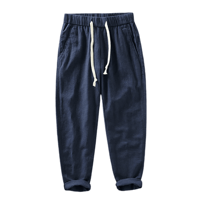 Męskie Spodnie Lnianie Rovino Verno