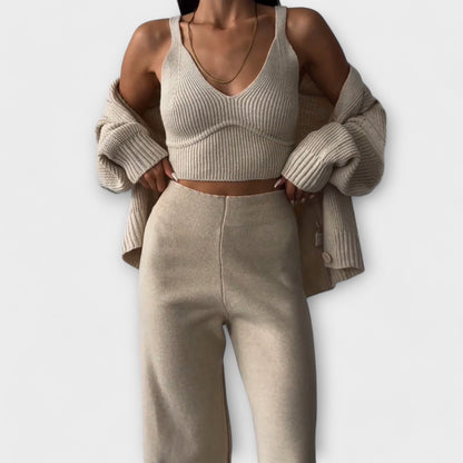 Zestaw dzianinowy Delia w trzech częściach