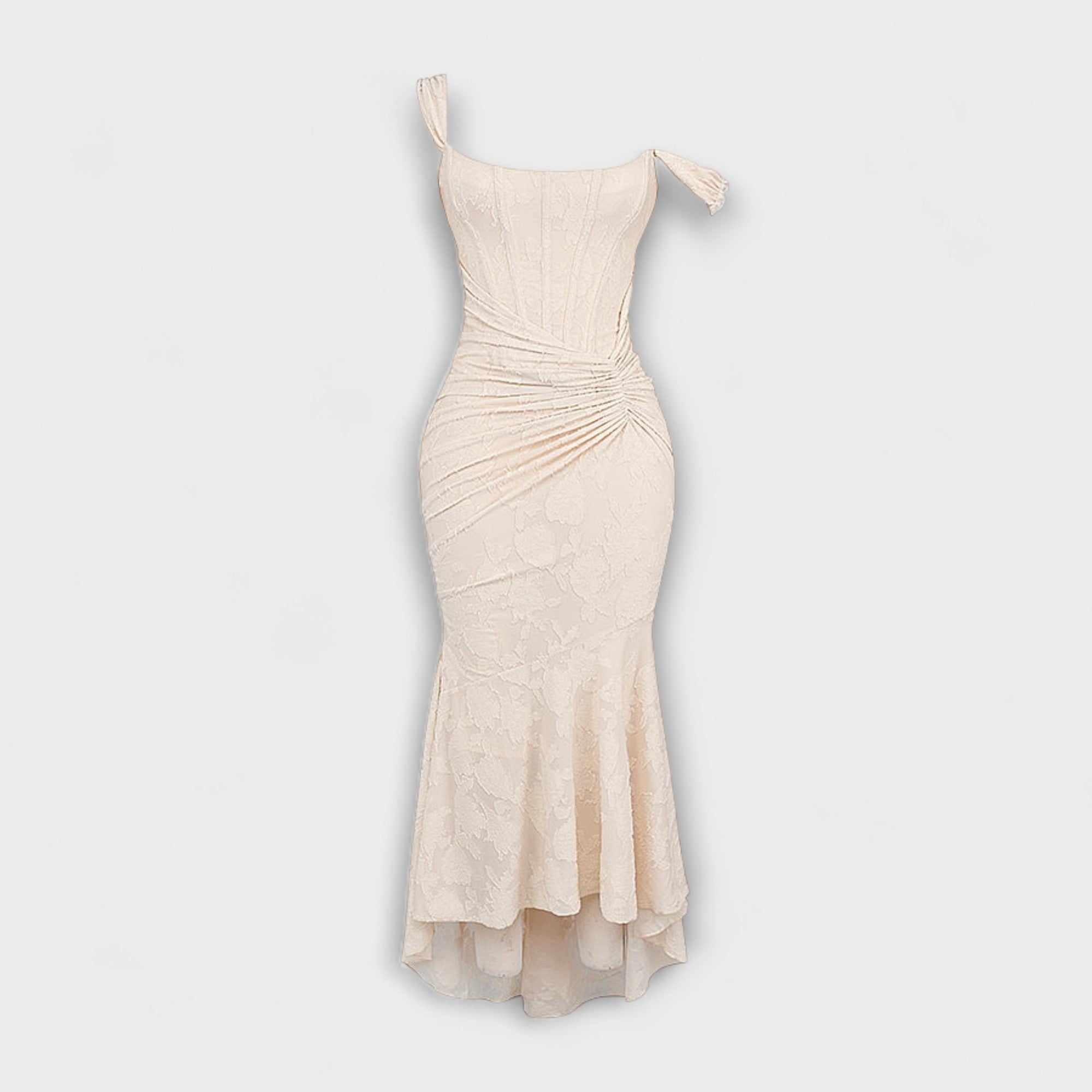 Renske - Długa sukienka z eleganckim i wyrafinowanym gorsetem