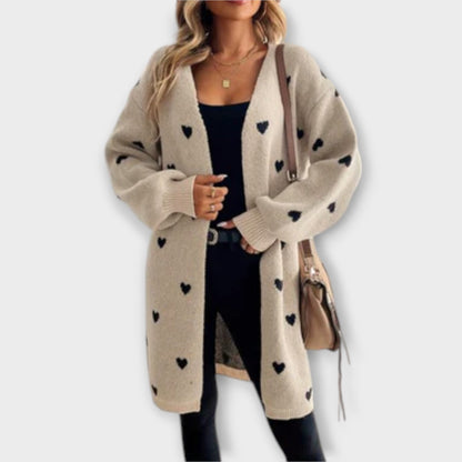 Julia - Kardigan z Wzorem Serca