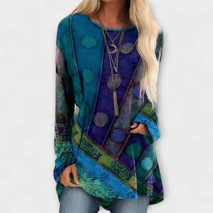 Stylowa Bluzka Damska z Etnicznym Wzorem