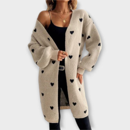 Julia - Kardigan z Wzorem Serca