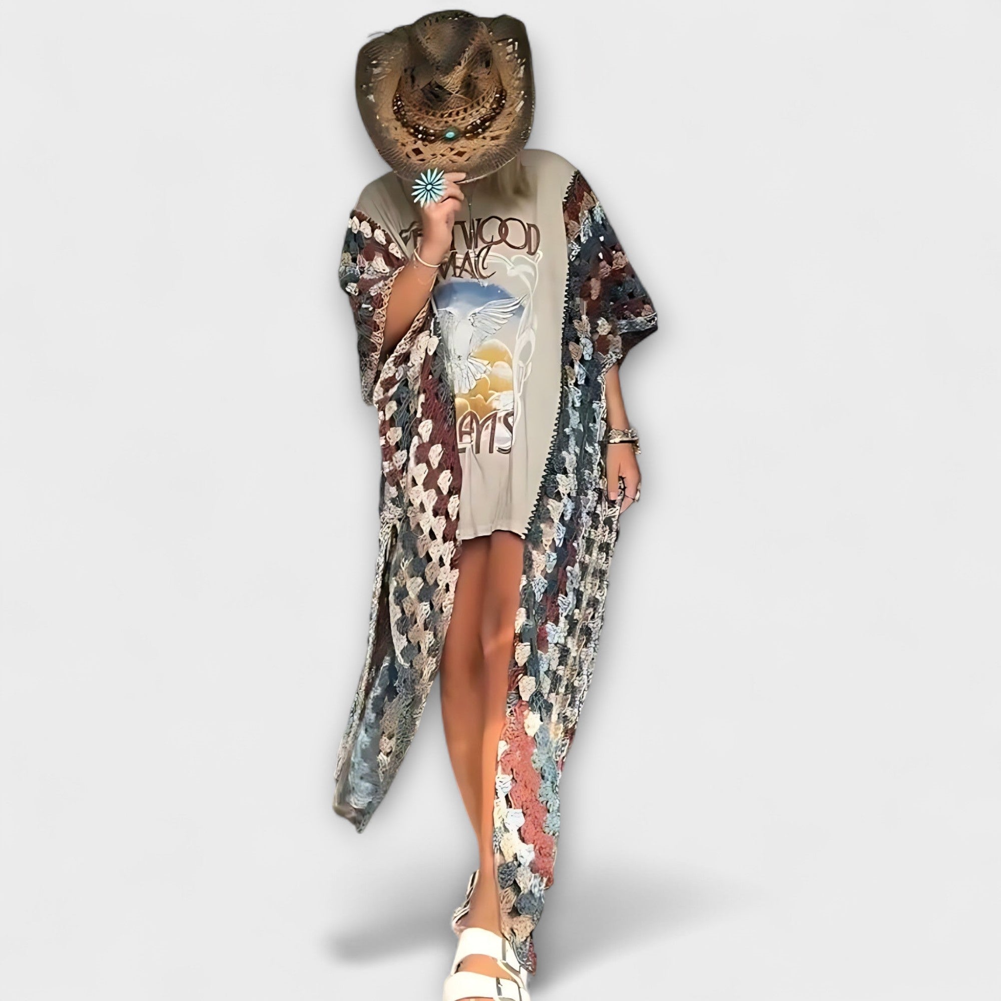 Molly - T-shirt z szydełkowym wzorem Cardina