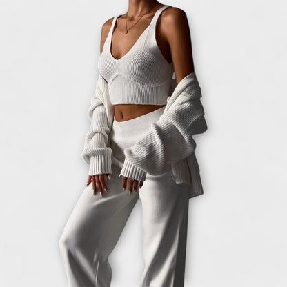 Zestaw dzianinowy Delia w trzech częściach