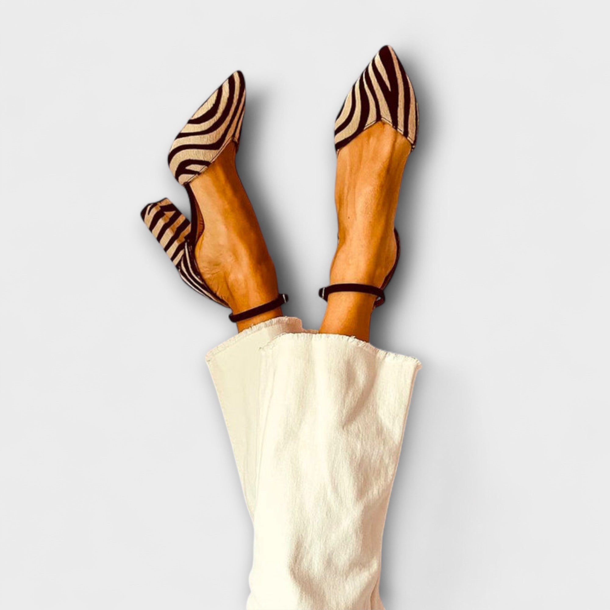 Zebrina – Wyraziste Obcasy z Wzorem Zebry