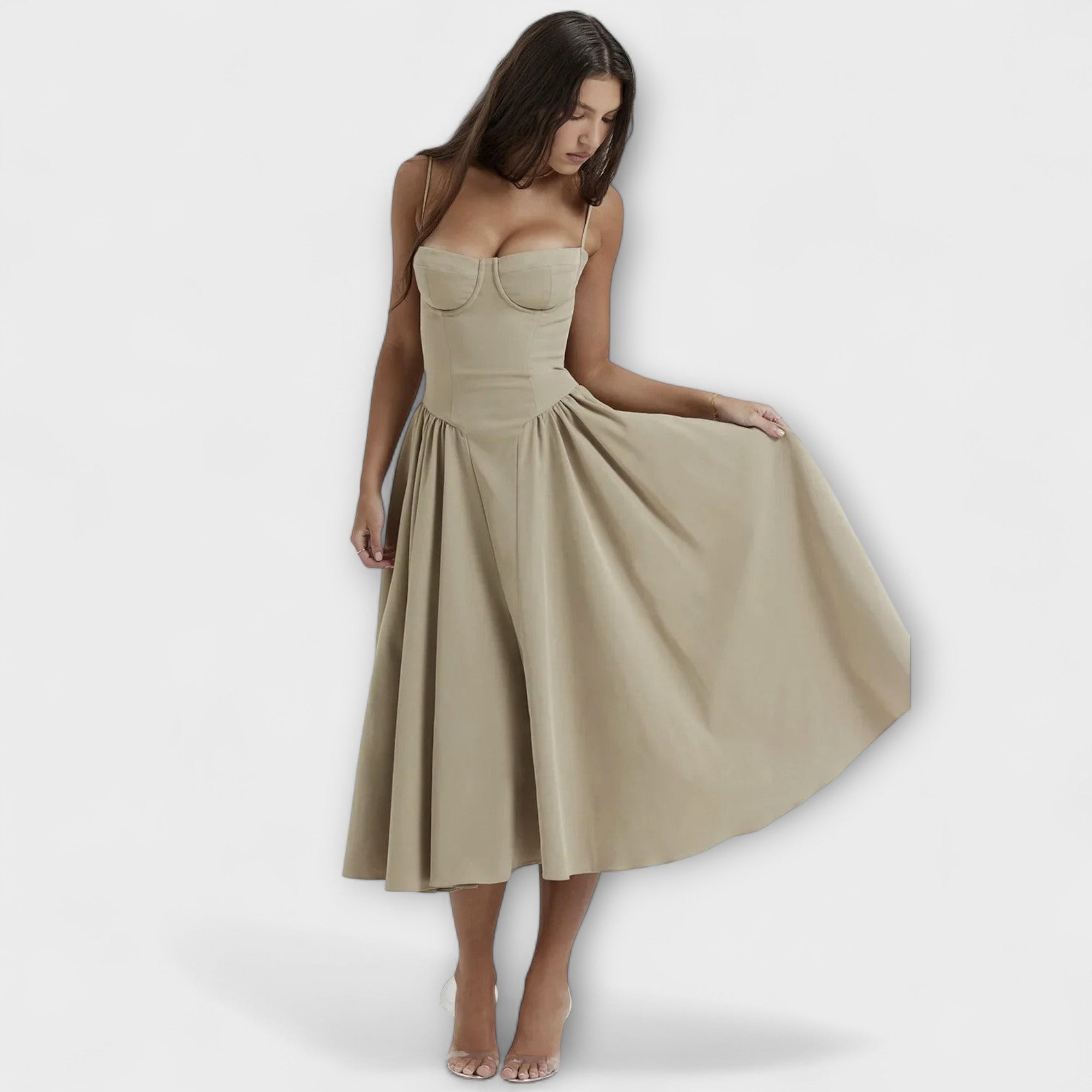 Rosalie - Wyrafinowana Sukienka Koronkowa bez Rękawów