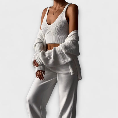 Zestaw dzianinowy Delia w trzech częściach