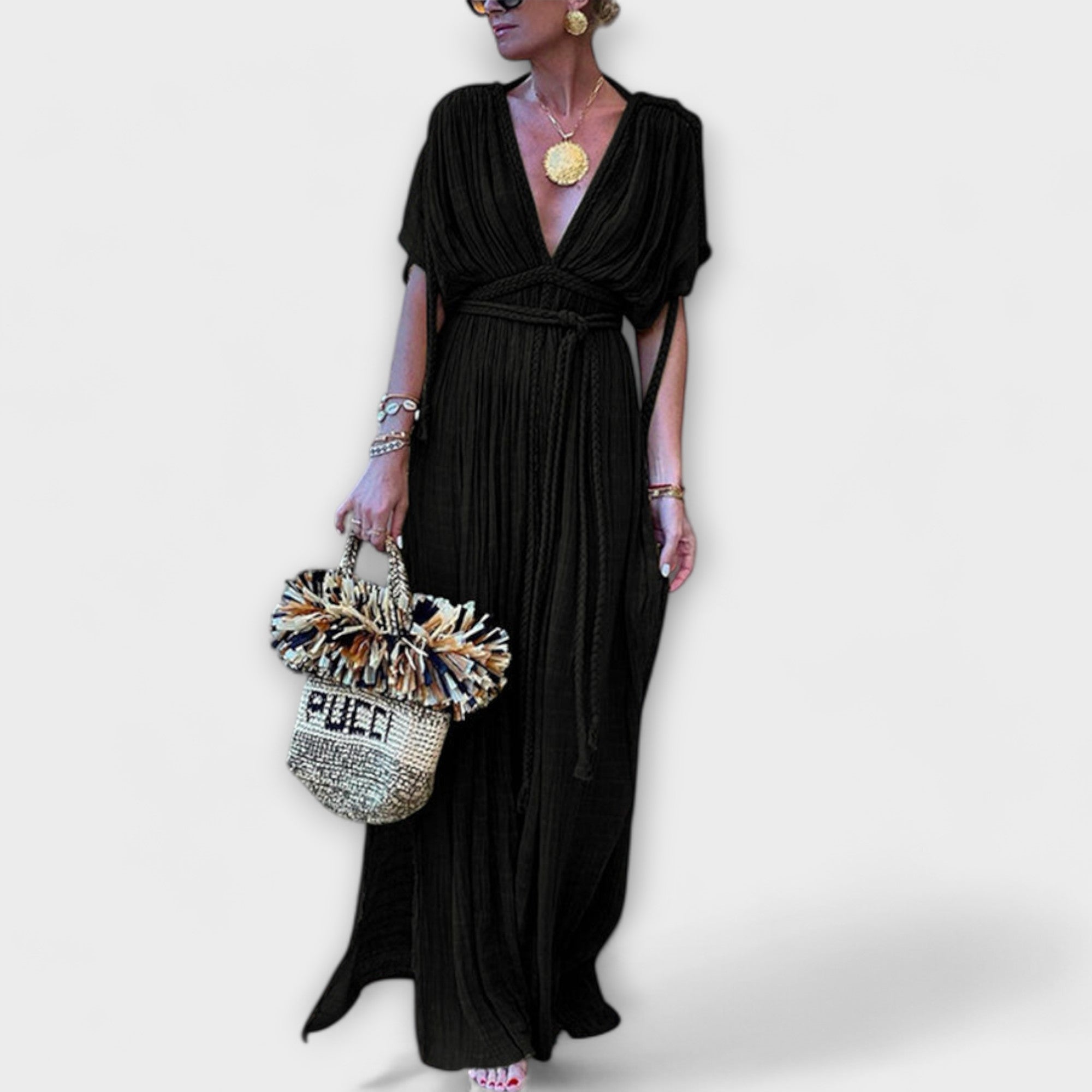 Sukienka maxi w stylu greckim