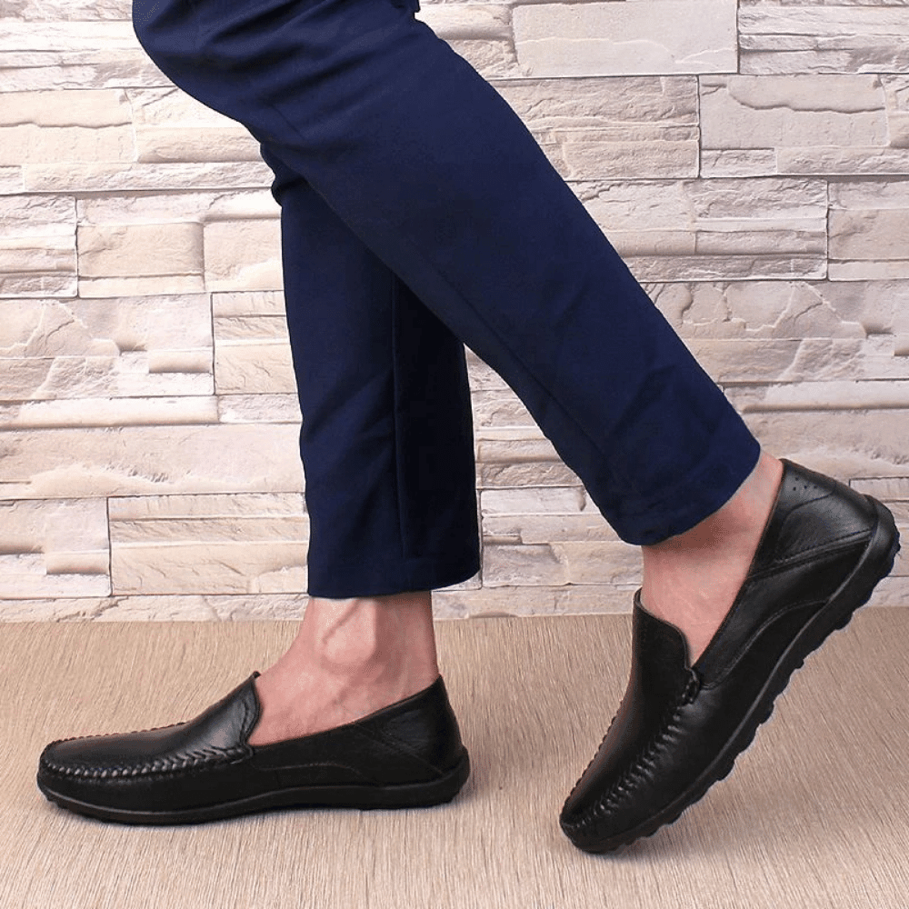 Męskie Skórzane Mokasyny Florença Verno