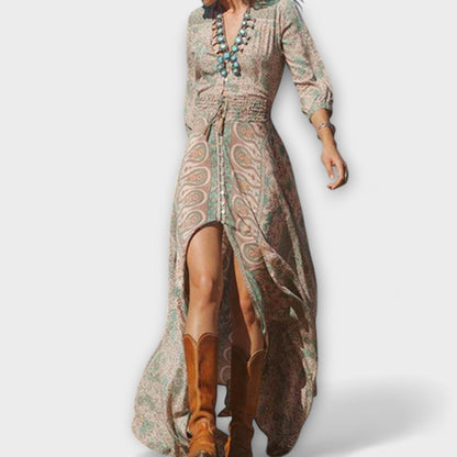 Luźna boho maxi sukienka