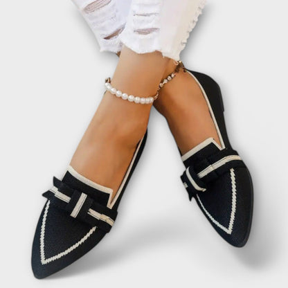 Płaskie Buty Damskie z Węzłowym Wzorem