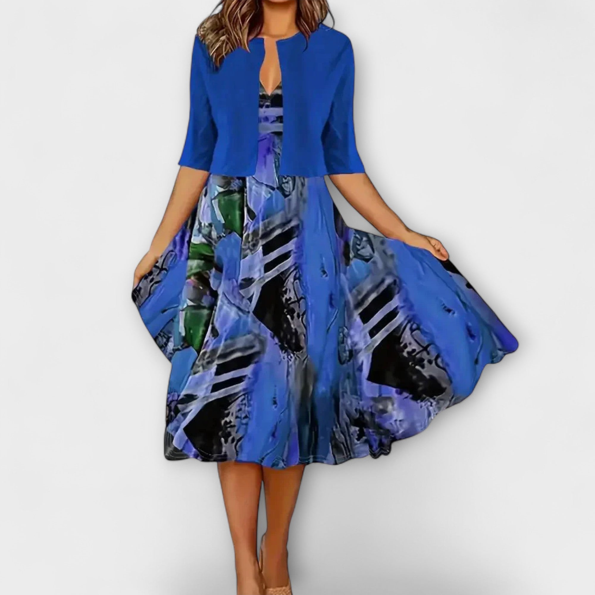 Sukienka midi z marynarką dla kobiet