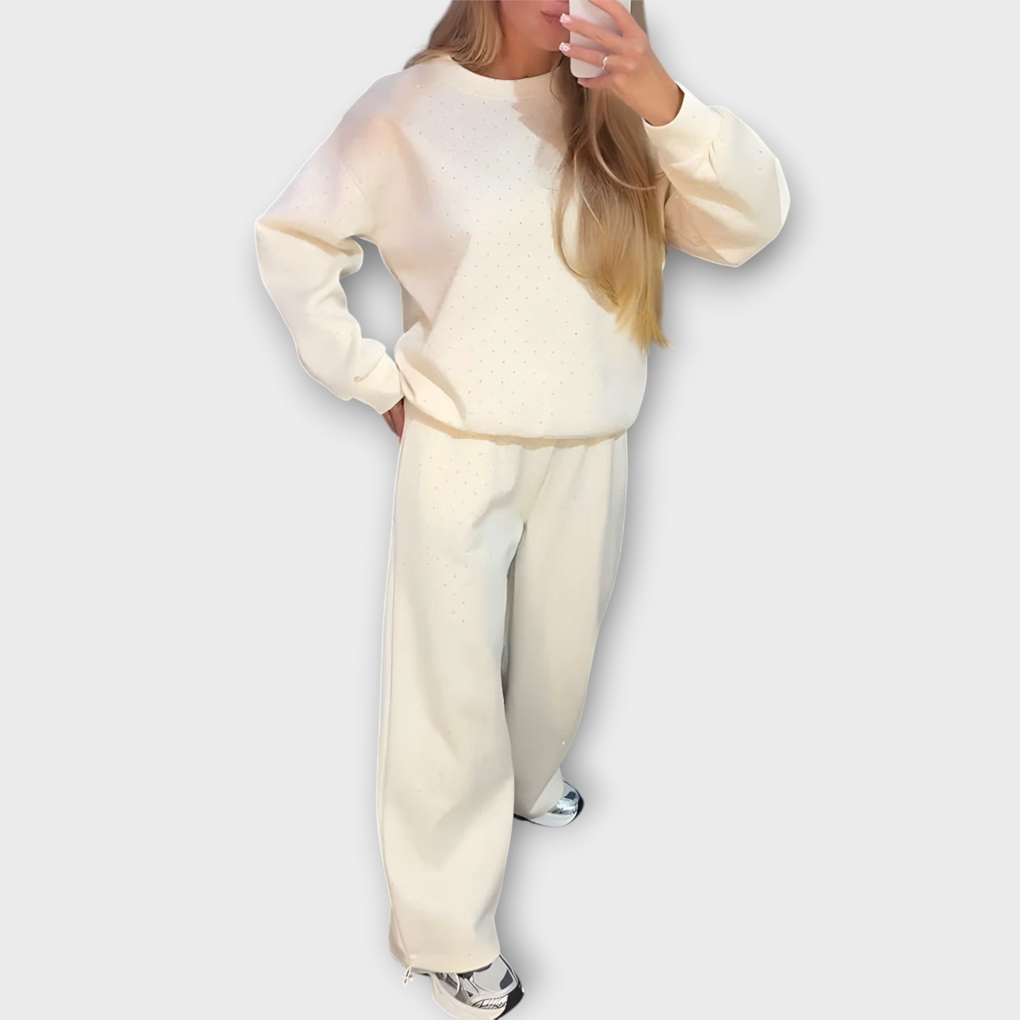 Elegancki Zestaw Dżoggerów Bahar z Diamentami