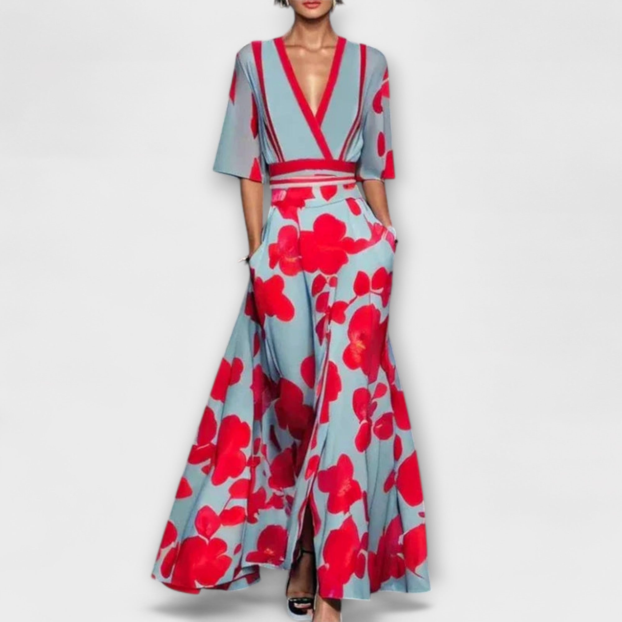 Alma - Elegancka Sukienka z Rękawami