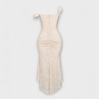 Renske - Długa sukienka z eleganckim i wyrafinowanym gorsetem